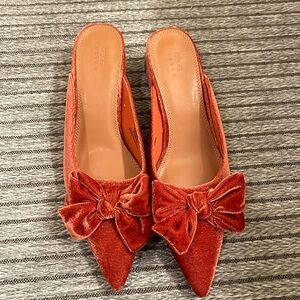 Orange ribbon heels by ASOS